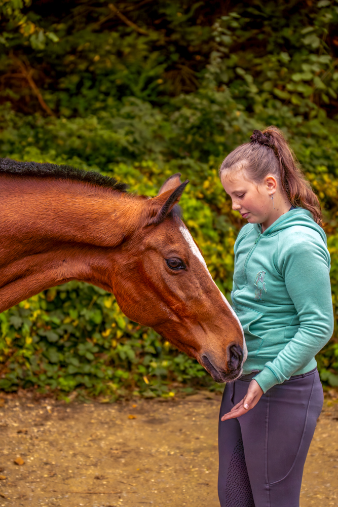 Outdoorshooting mit Pferd und Kind